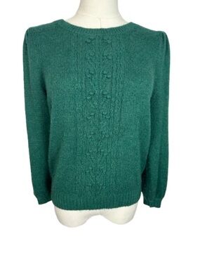 🌟 SALE 🌟 Lilly Pulitzer Teal Green Cable Crewneck Sweater